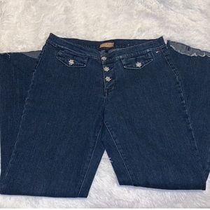 Vintage Y2K Tommy Hilfiger snowflake rinestone jeans sz.13